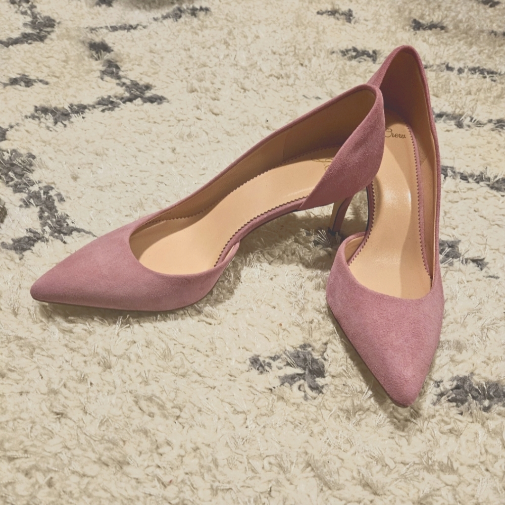 J.crew Lucie suede kitten heel pumps
